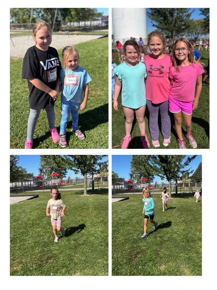 collage of students participating in Terry Fox Run 