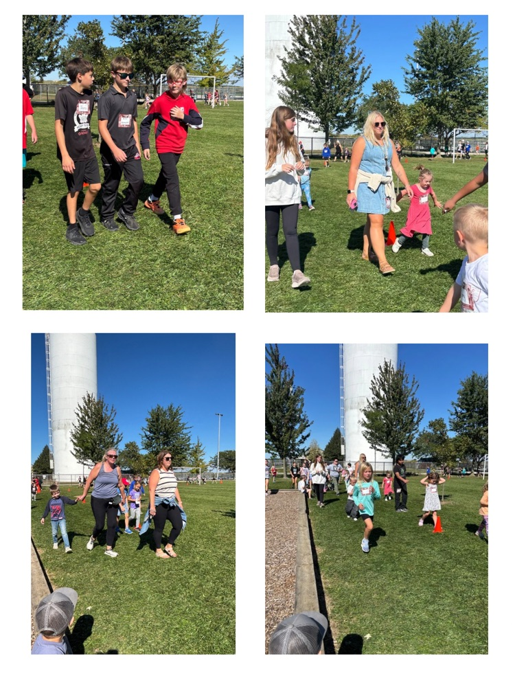 collage of students participating in Terry Fox Run 