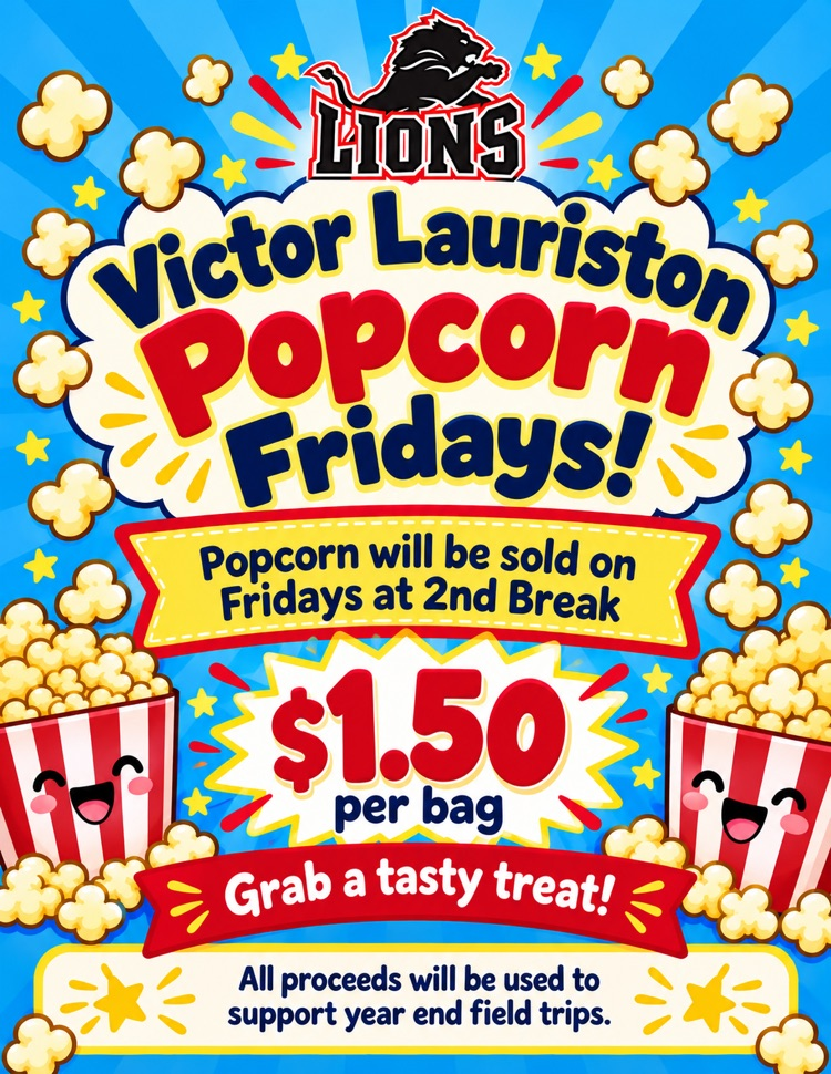 poster ad advertising popcorn sales at school