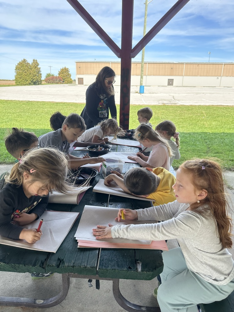 FDK students drawing about what they noticed