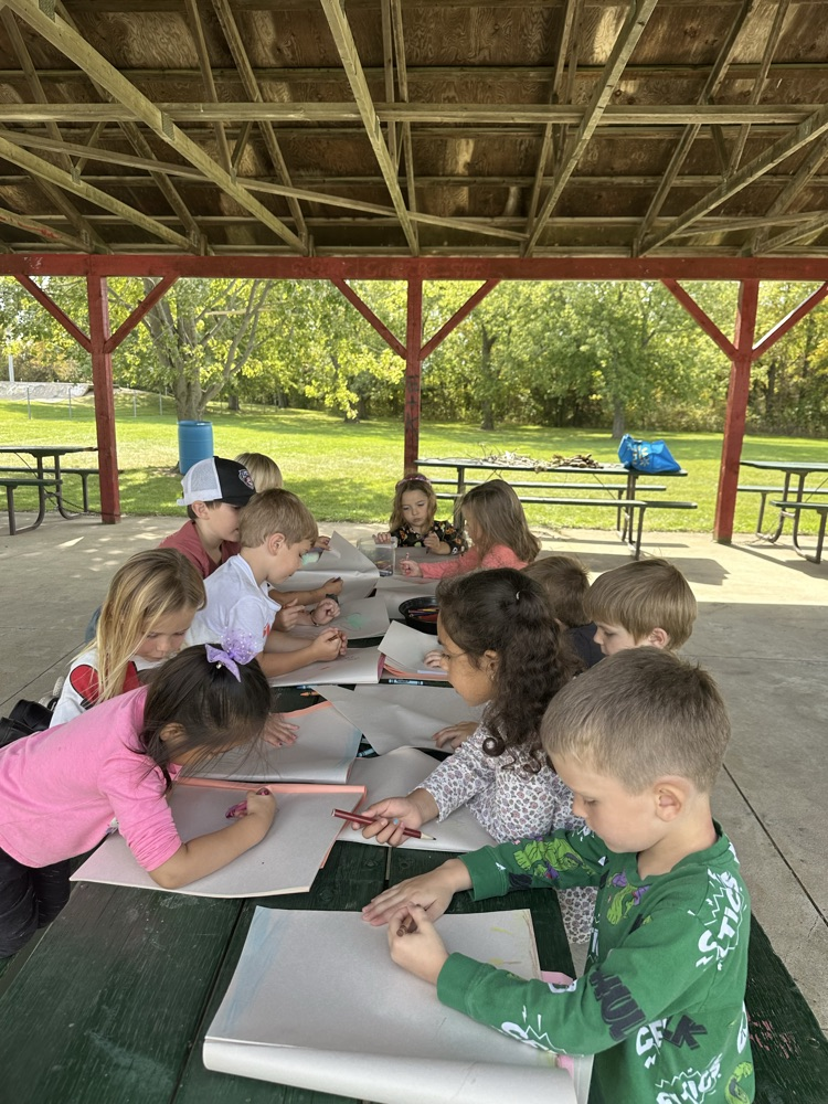 FDK students drawing about what they noticed