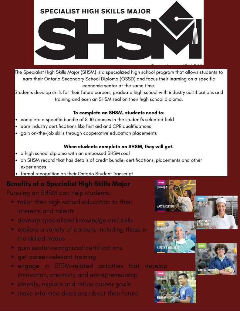 SHSM Informational Poster