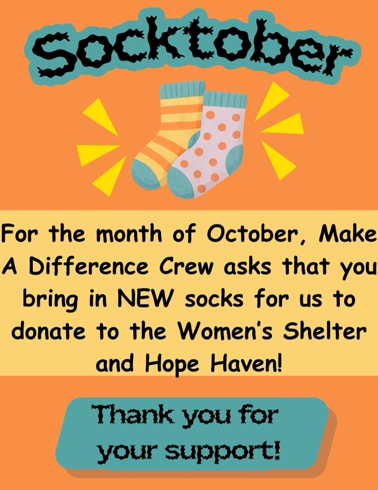 A graphic describing the “Socktober” initiative.