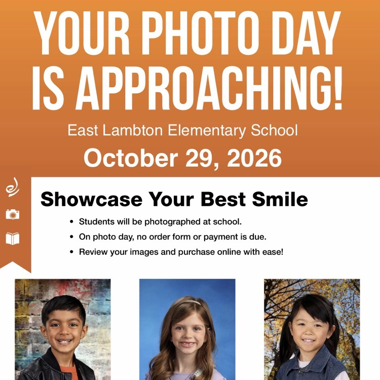 your photo day is approaching October 29. showcase your best smile. students will be photographed at school, no payment on the day, order online with ease