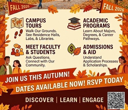 fall themed information sheet about college and university open houses