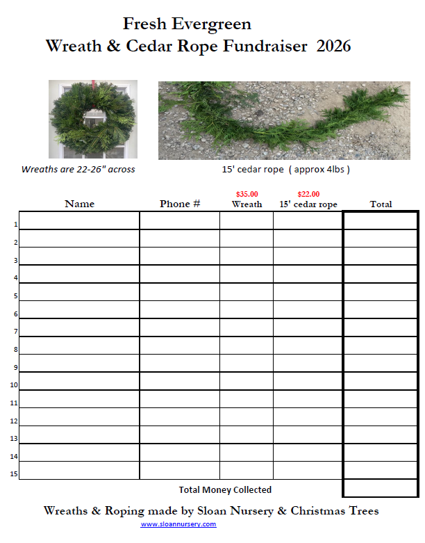 order wreaths in columns