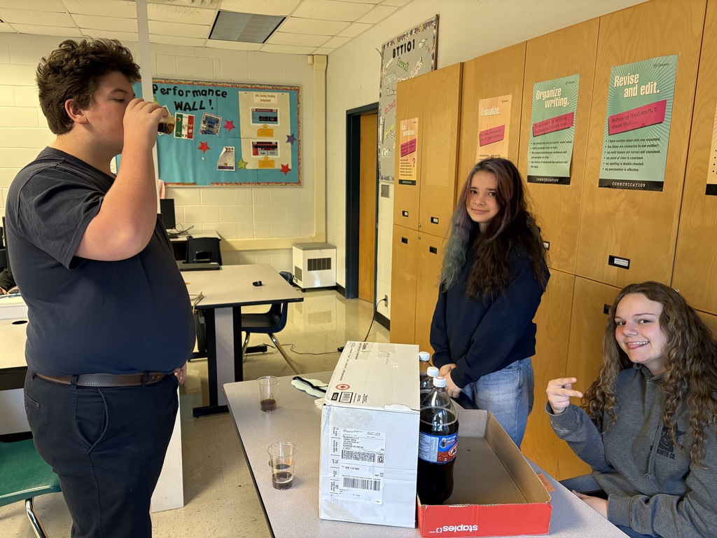 Students putting three different root beer brands to the test!