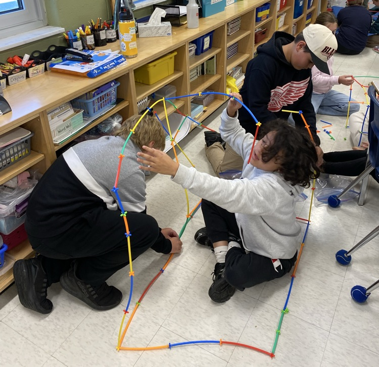 Build a house challenge - 3 boys trying to fit there. classmate into the home 