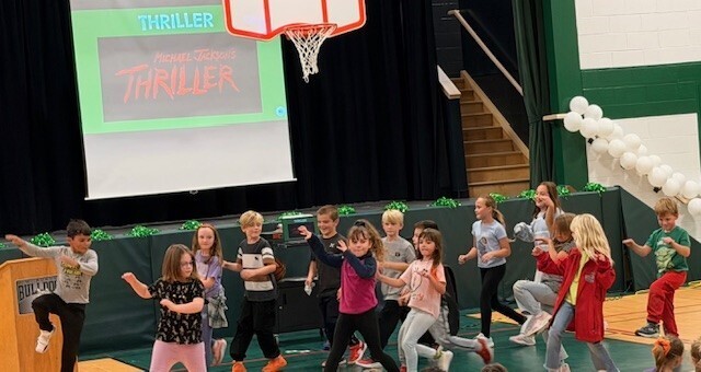 Students dancing