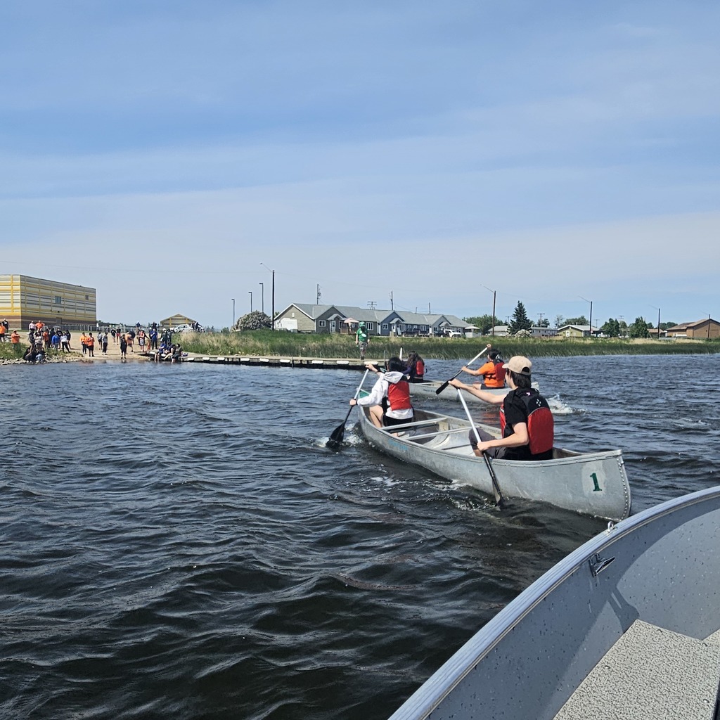 Warm summer day, canoeing with students.