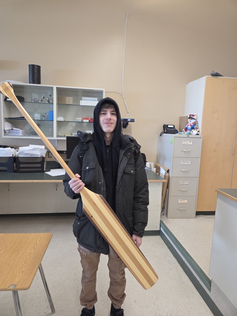 Homemade wooden paddle 