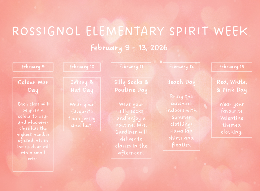 Spirit Week - February 9-13, 2026