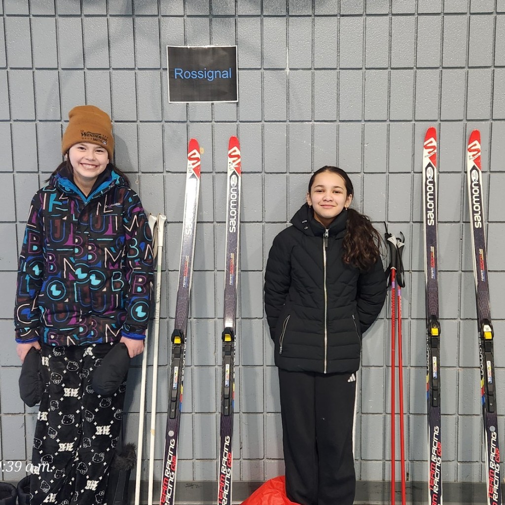 start of 3km ski loppet in Canoe Lake