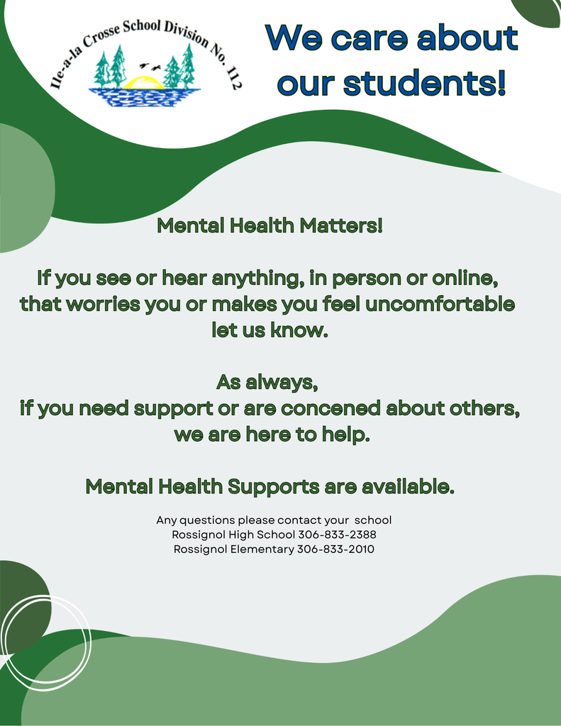 We care contact school if you have concerns