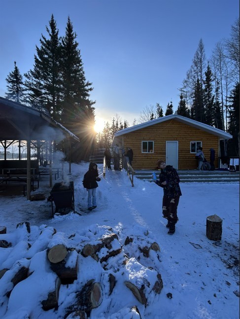 students out in the bush
