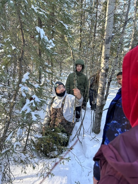 students out in the bush