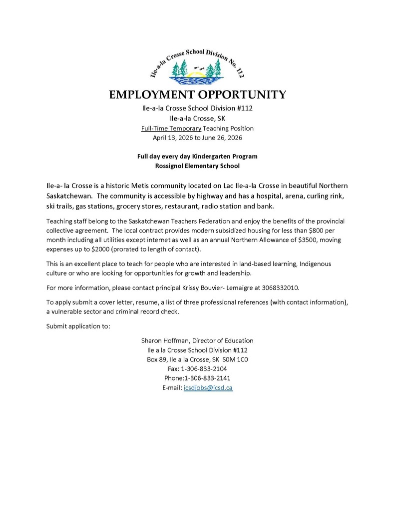 Advertisement for kindergarten job