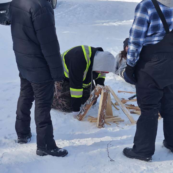 students fire making
