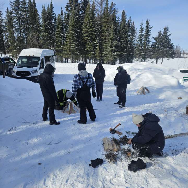 students fire making