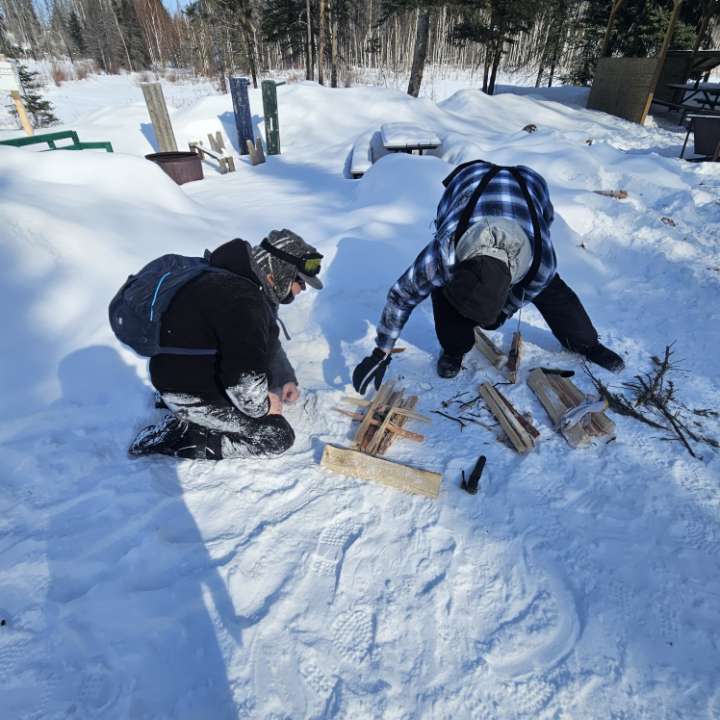 students fire making