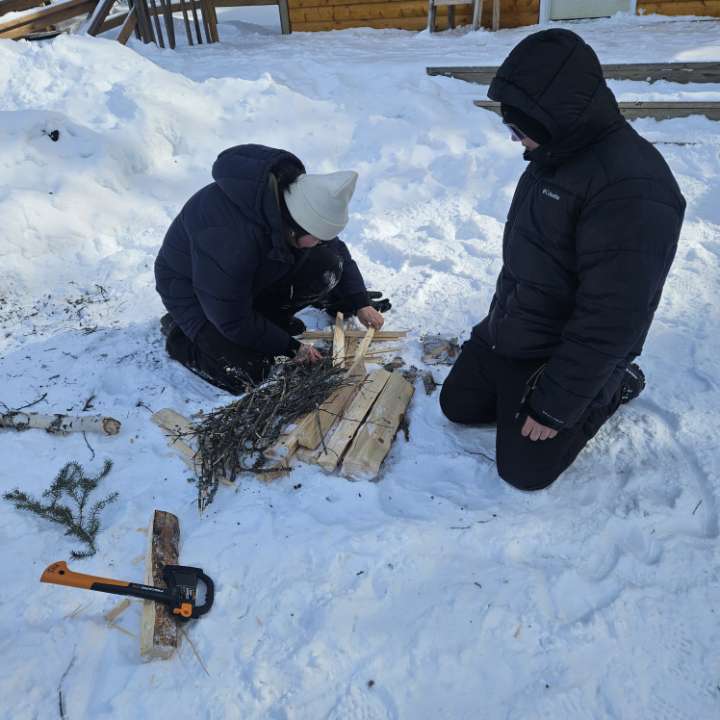 students fire making