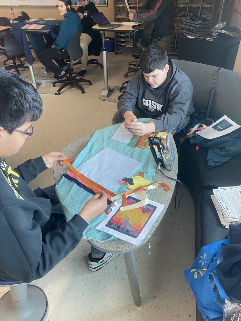 students sewing