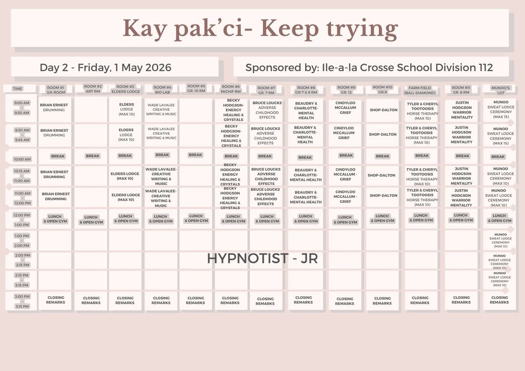 youth conference agenda