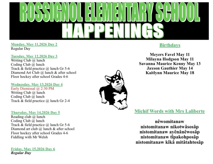 Husky Happenings May 11-15