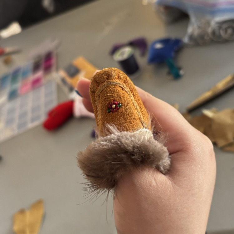 mini moccasin making