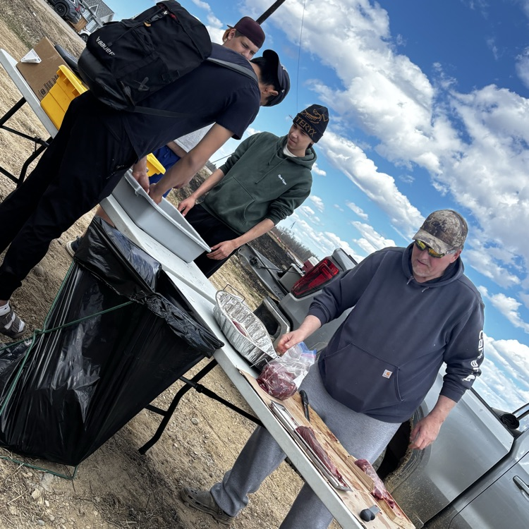 moose meat cutting