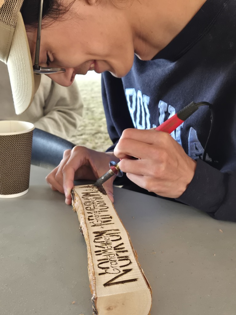 Wood Burning during Michif Fest