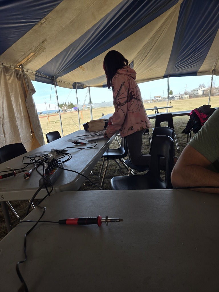 Wood Burning during Michif Fest