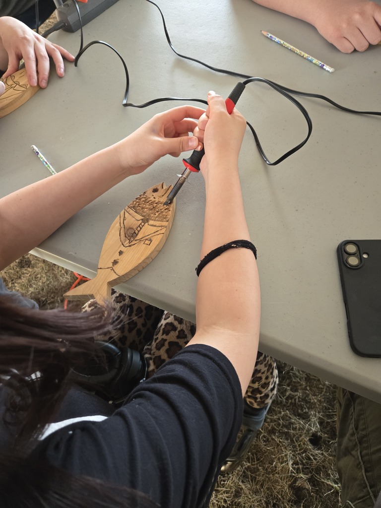 Wood Burning during Michif Fest