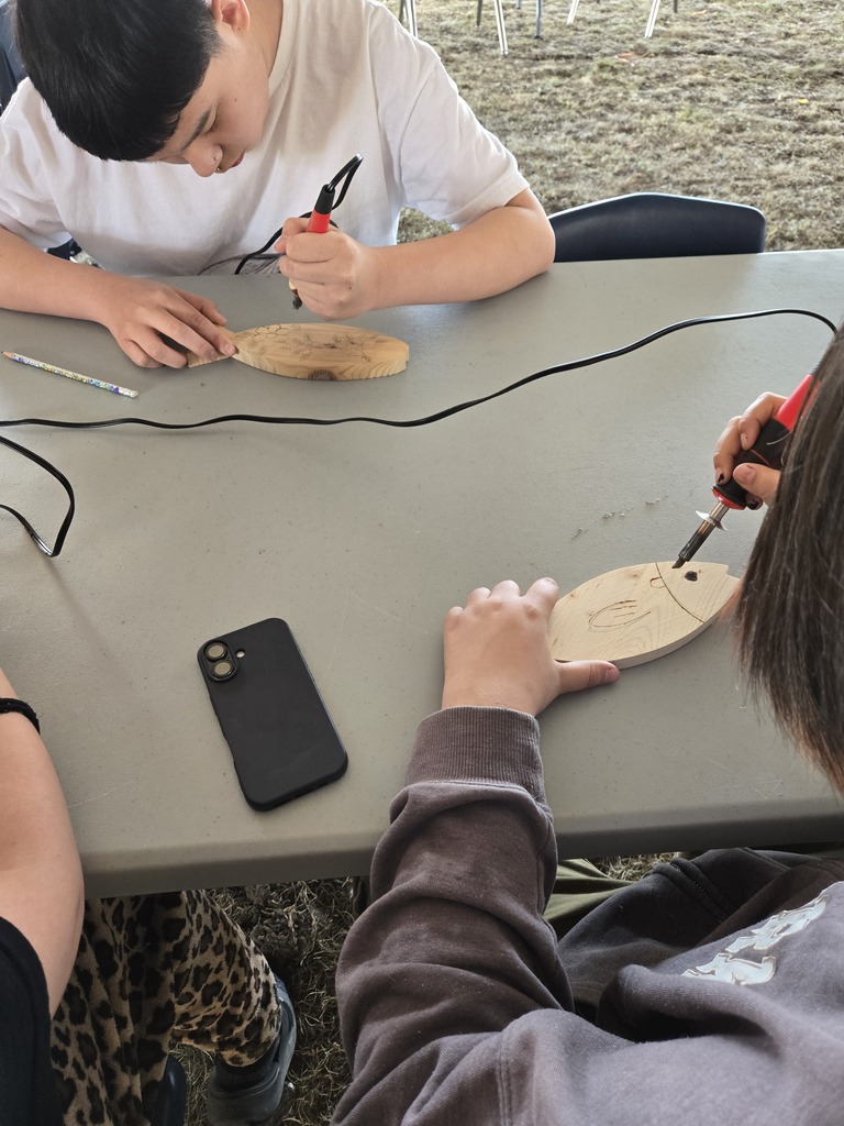 Wood Burning during Michif Fest
