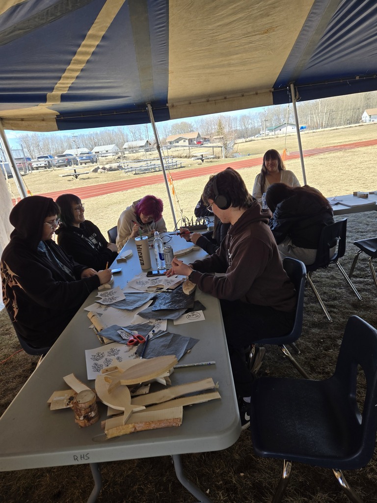 Wood Burning during Michif Fest