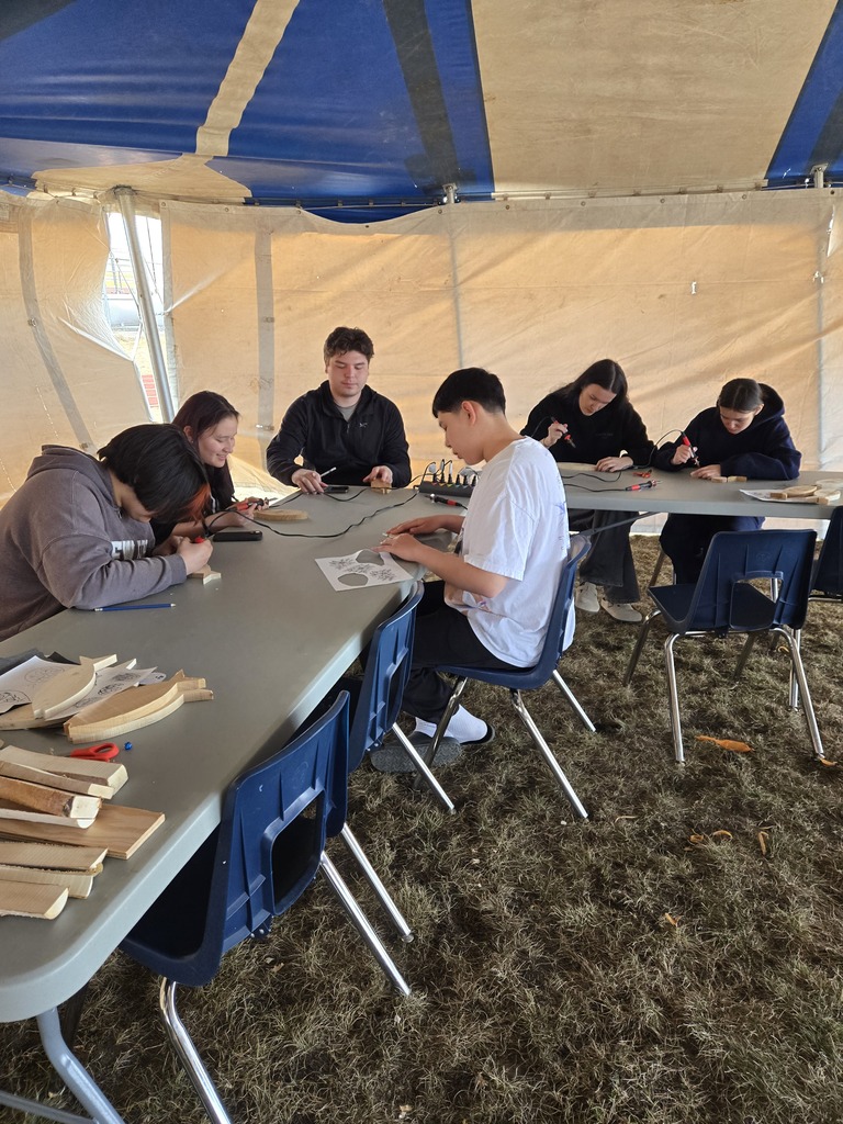 Wood Burning during Michif Fest