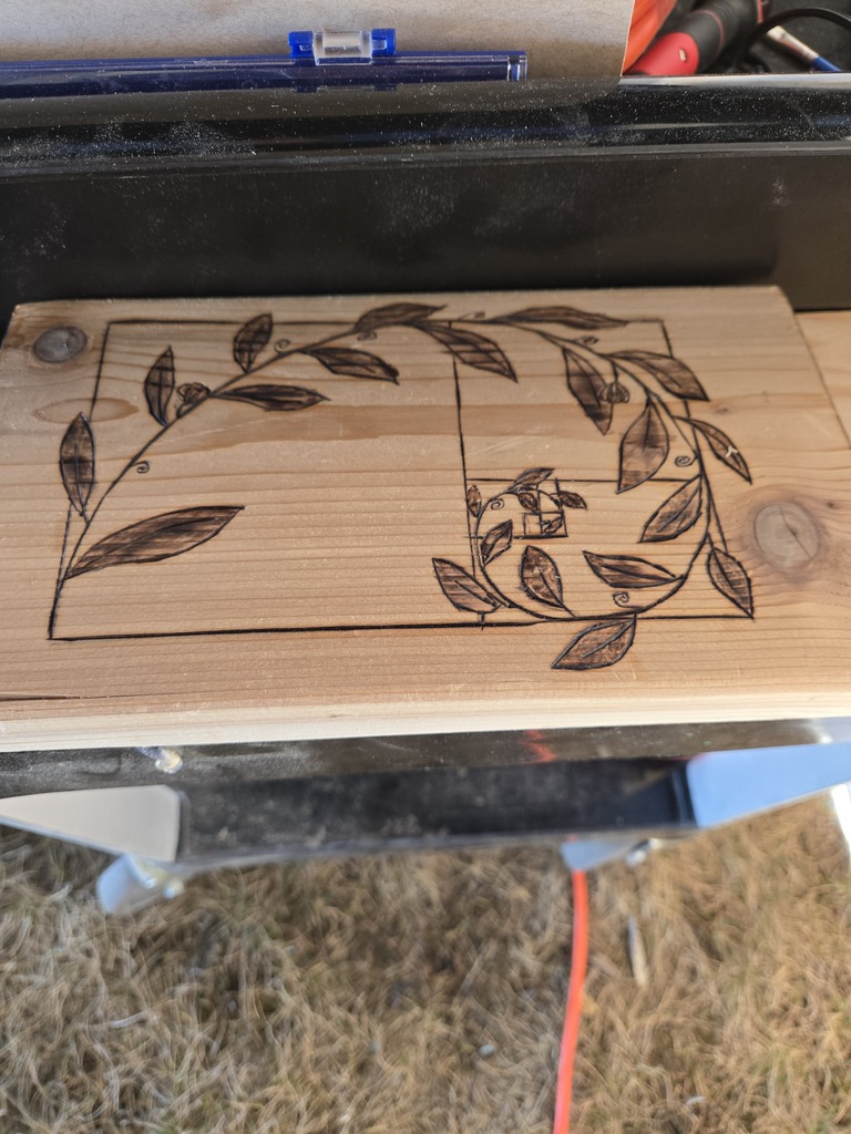 Wood Burning during Michif Fest