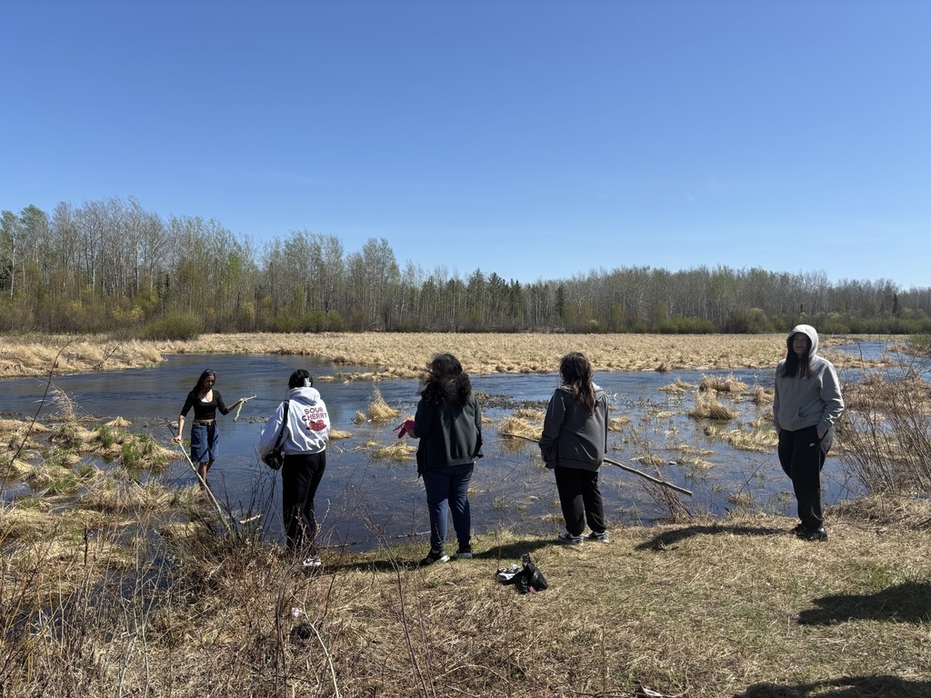 students fishing