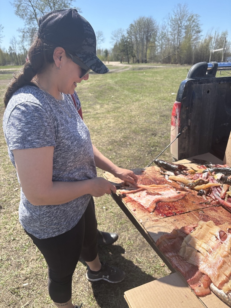 preparing fish