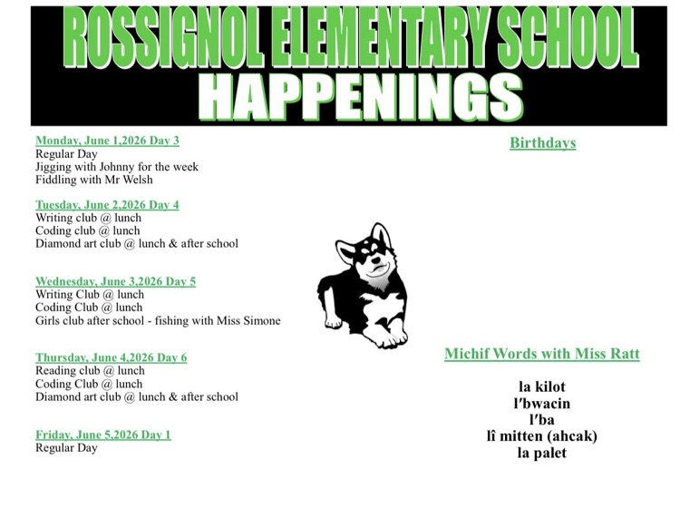 Husky Happenings June 1-5,2026