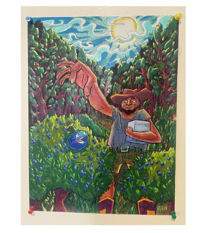student drawing