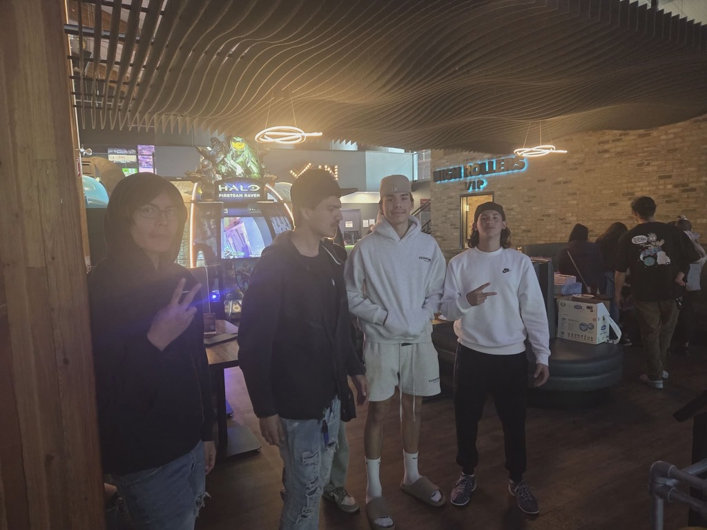 students bowling