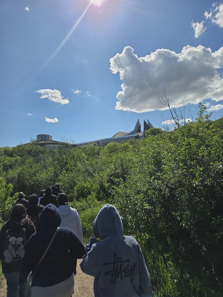 students outside