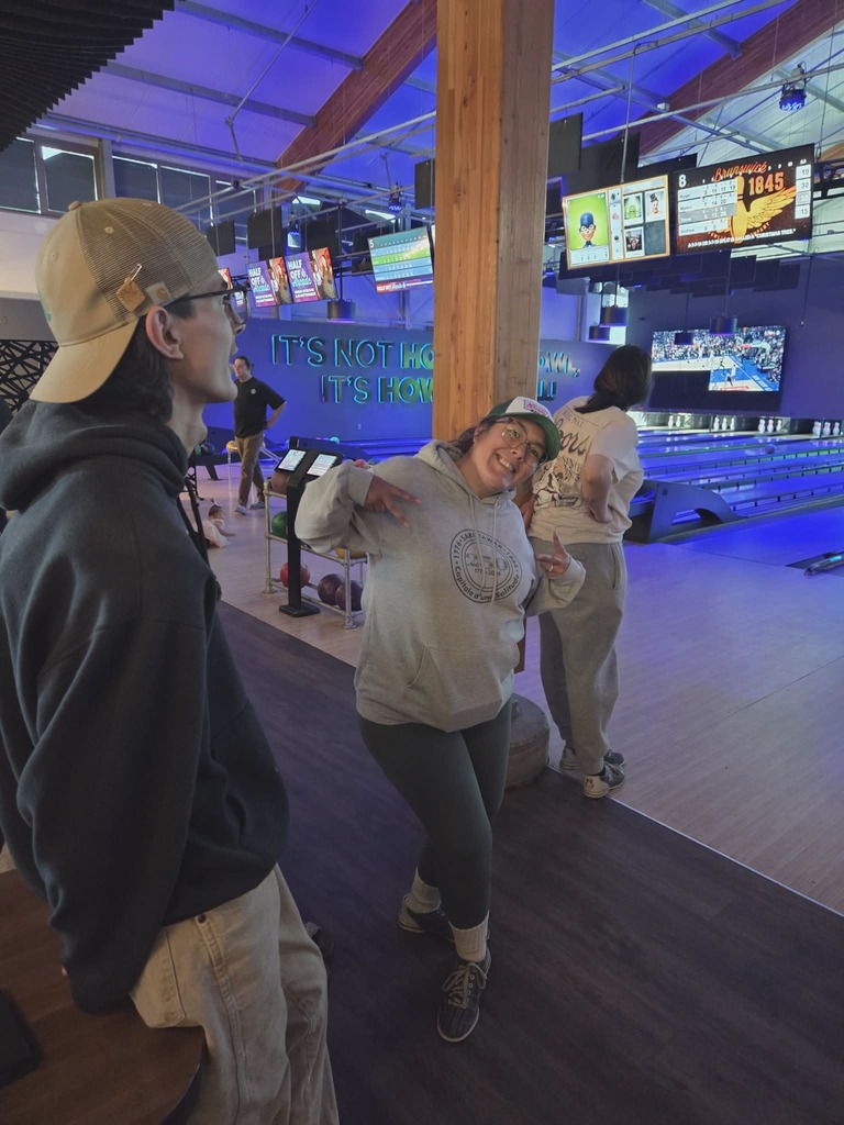 students bowling