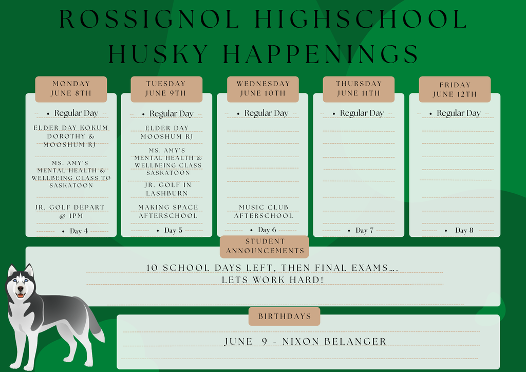 Rossignol Husky School Happenings