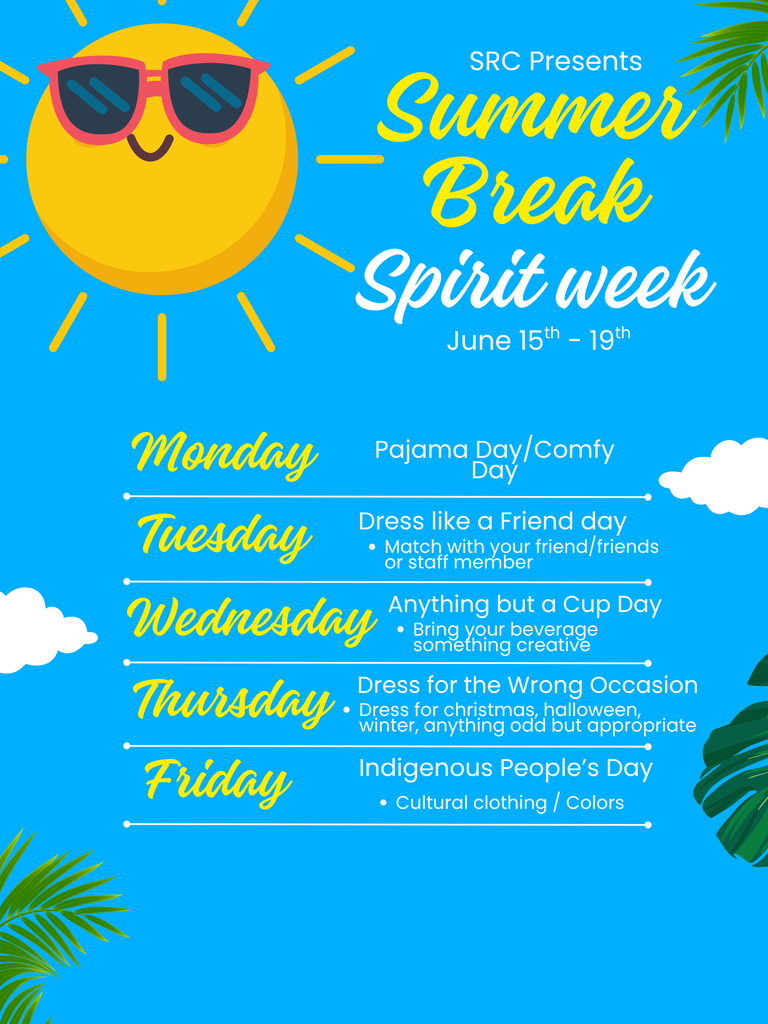 Spirit week poster