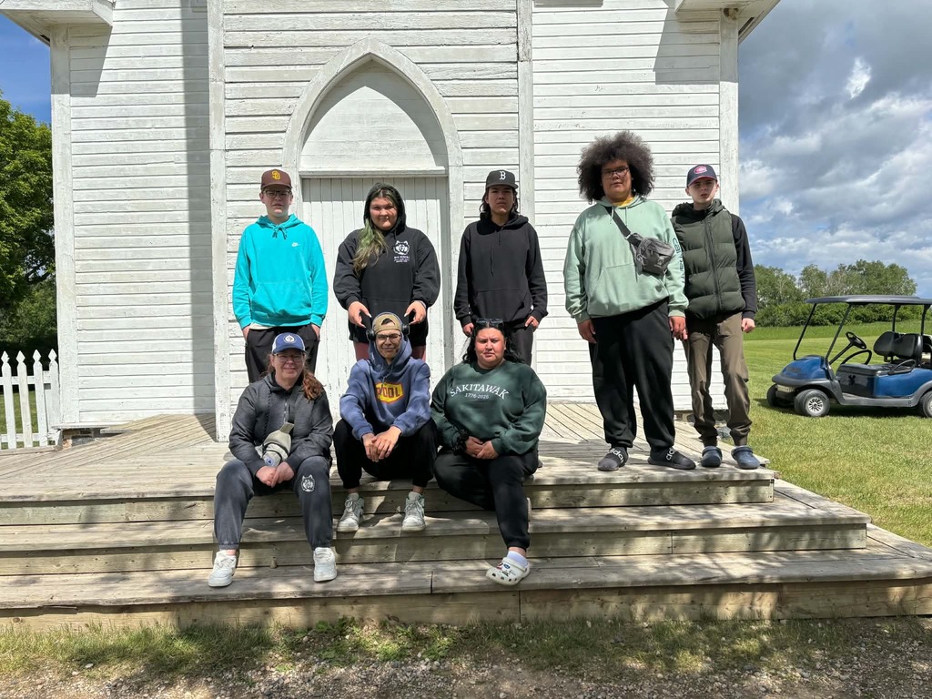 students outside