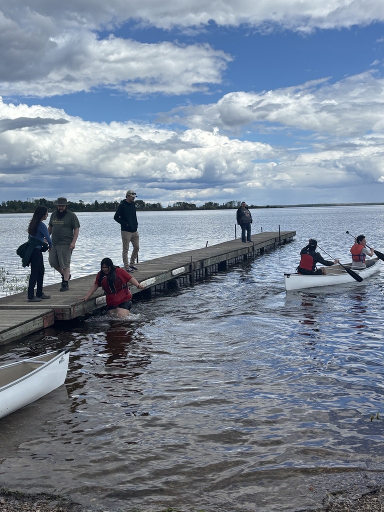 students swimming