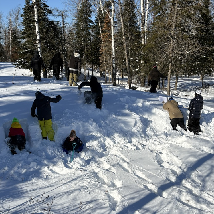 group in snow 