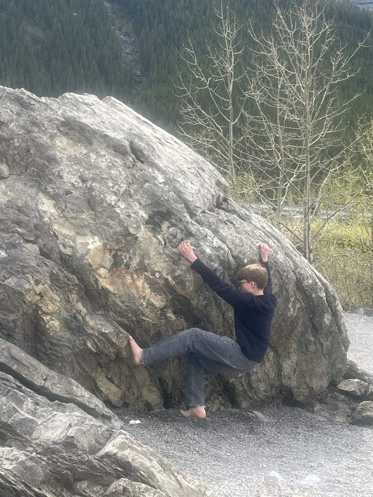 climbing rock